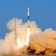 A Kuaizhou-1A rocket blasts off at the Jiuquan Satellite Launch Center to send a satellite into the orbit in northwest China Wednesday, Oct. 27, 2021.